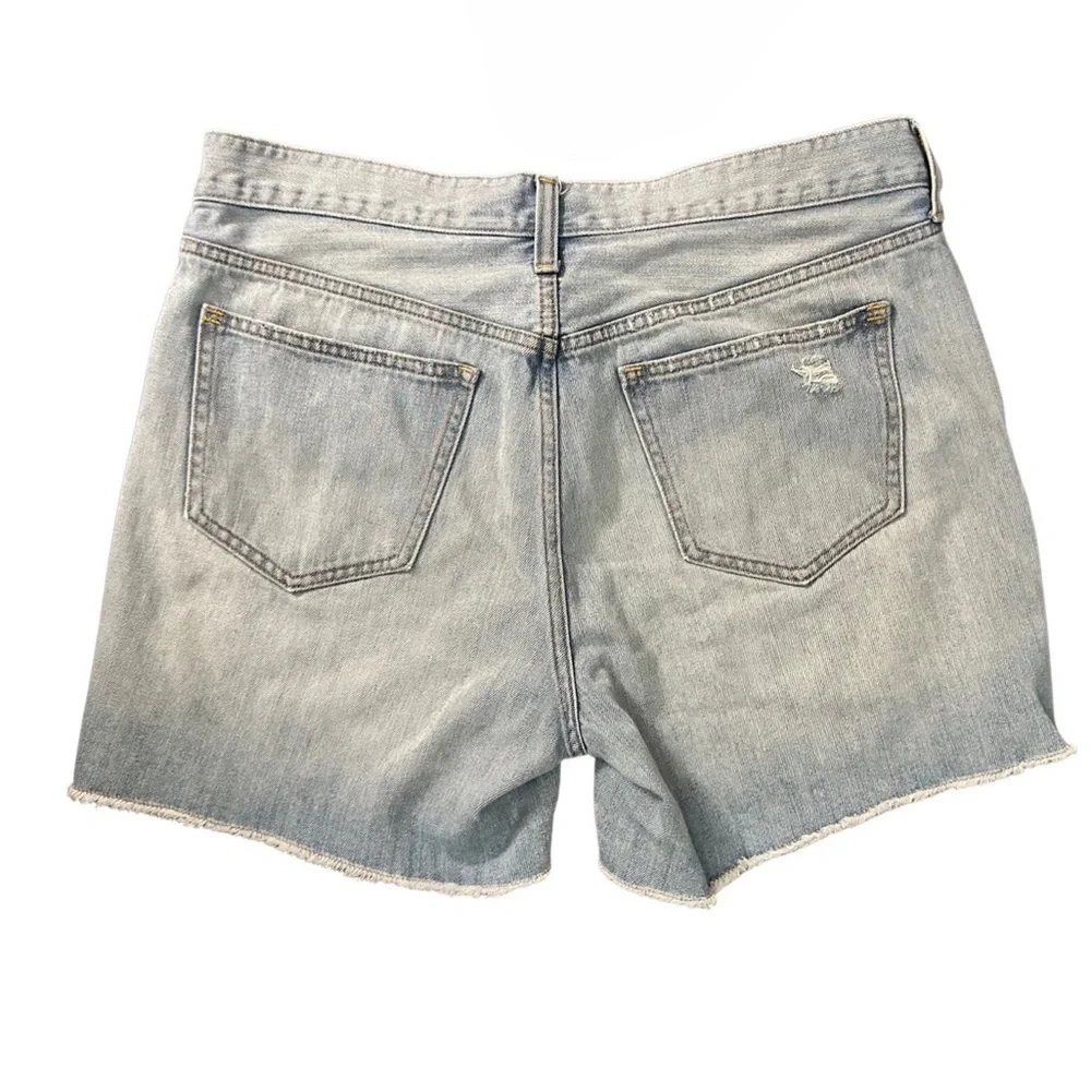 J.CREW Light-wash Distressed Jean Shorts Blue Women’s Size 28.